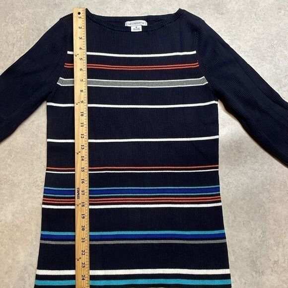Liz Claiborne women’s crewneck long sleeve sweater. Multicolor. Size M. - Picture 3 of 6